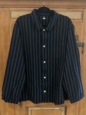 Men's - OLD NAVY - Poplin Cotton Pyjama Long Sleeve Shorts Set - Size XXL